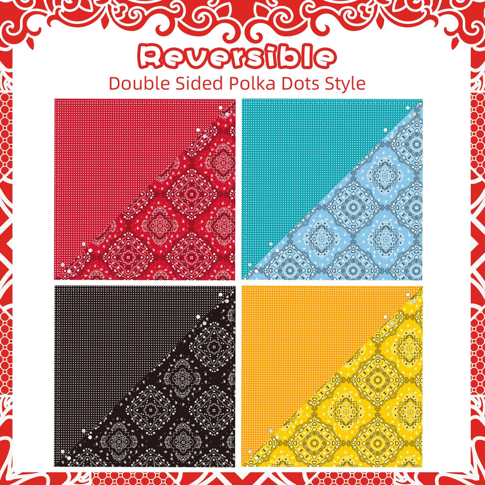 PAWCHIE bandana chien rouge, motif double imprimé, deux styles distincts.