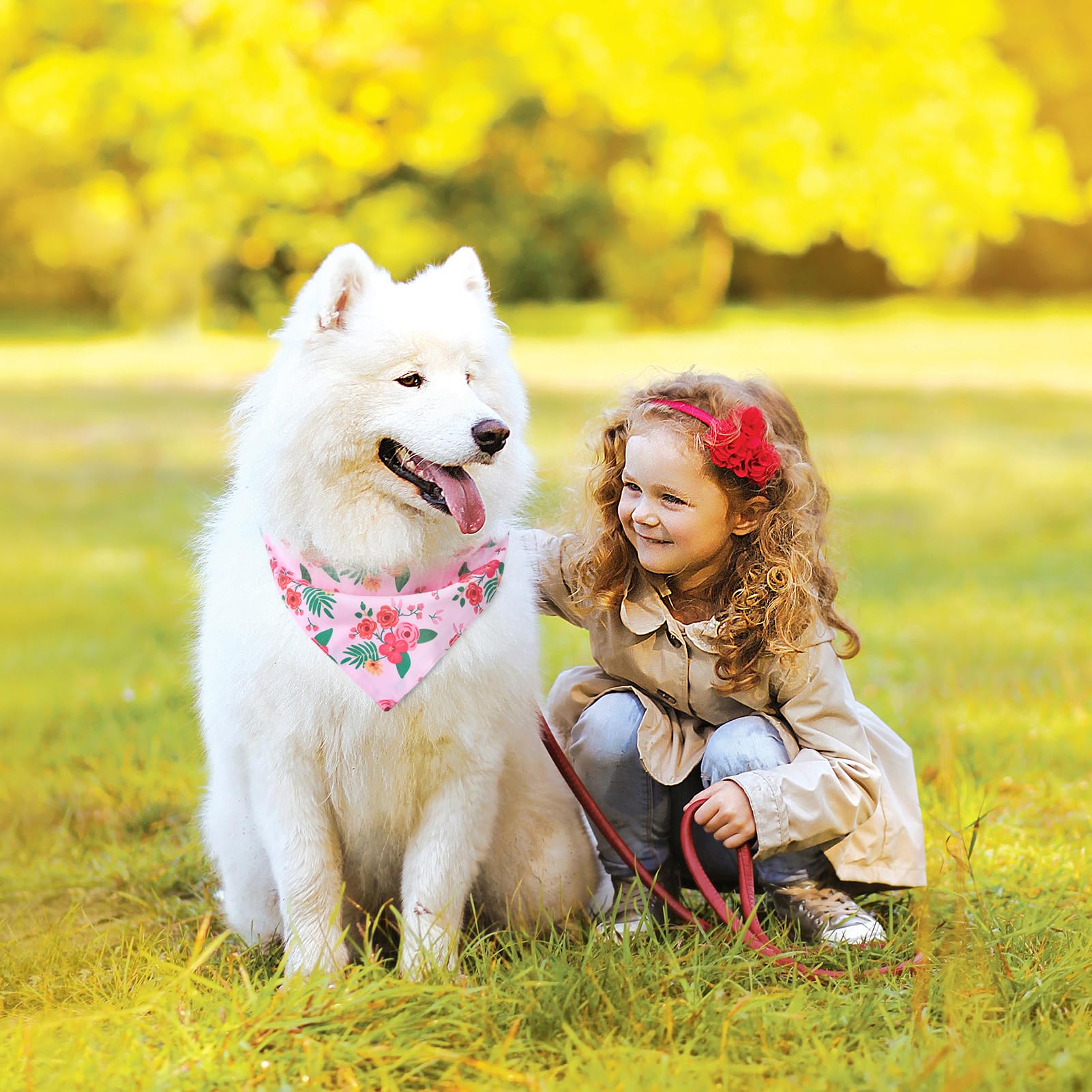 PAWCHIE bandana petit chien bleu, double imprimé, parfait pour les balades quotidiennes.