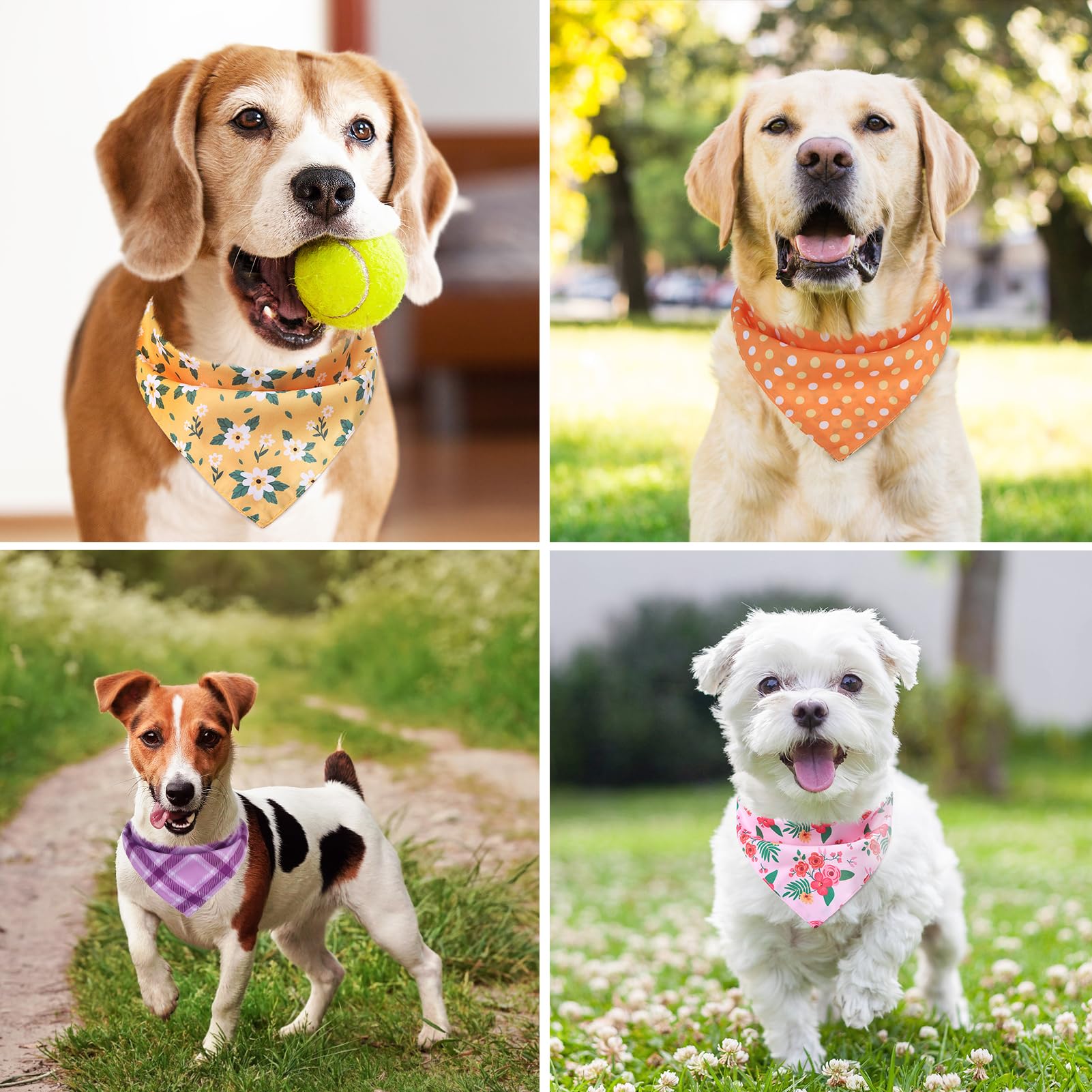 PAWCHIE bandana petit chien rose, double imprimé, apporte une touche charmante.