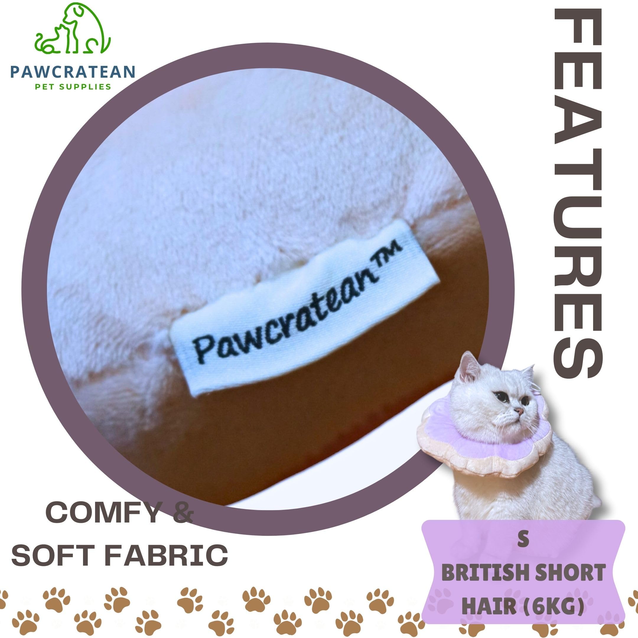 Pawcratean collier Elizabeth fleur ajustable: s'adapte confortablement au cou et évite les soucis de taille.