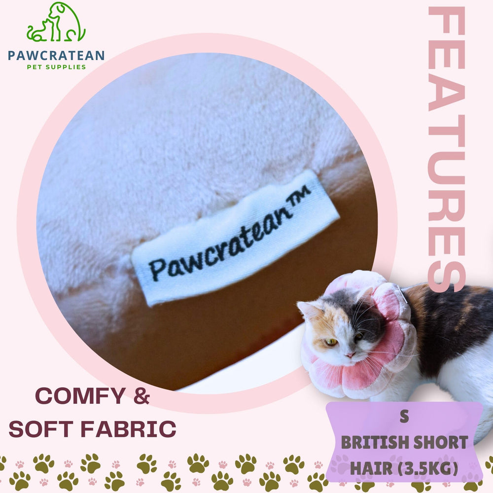 Pawcratean collier Elizabeth fleur rose, design élégant et mignon.