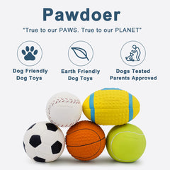 Jouet Pawdoer balle de baseball sifflante pour chiens actifs.