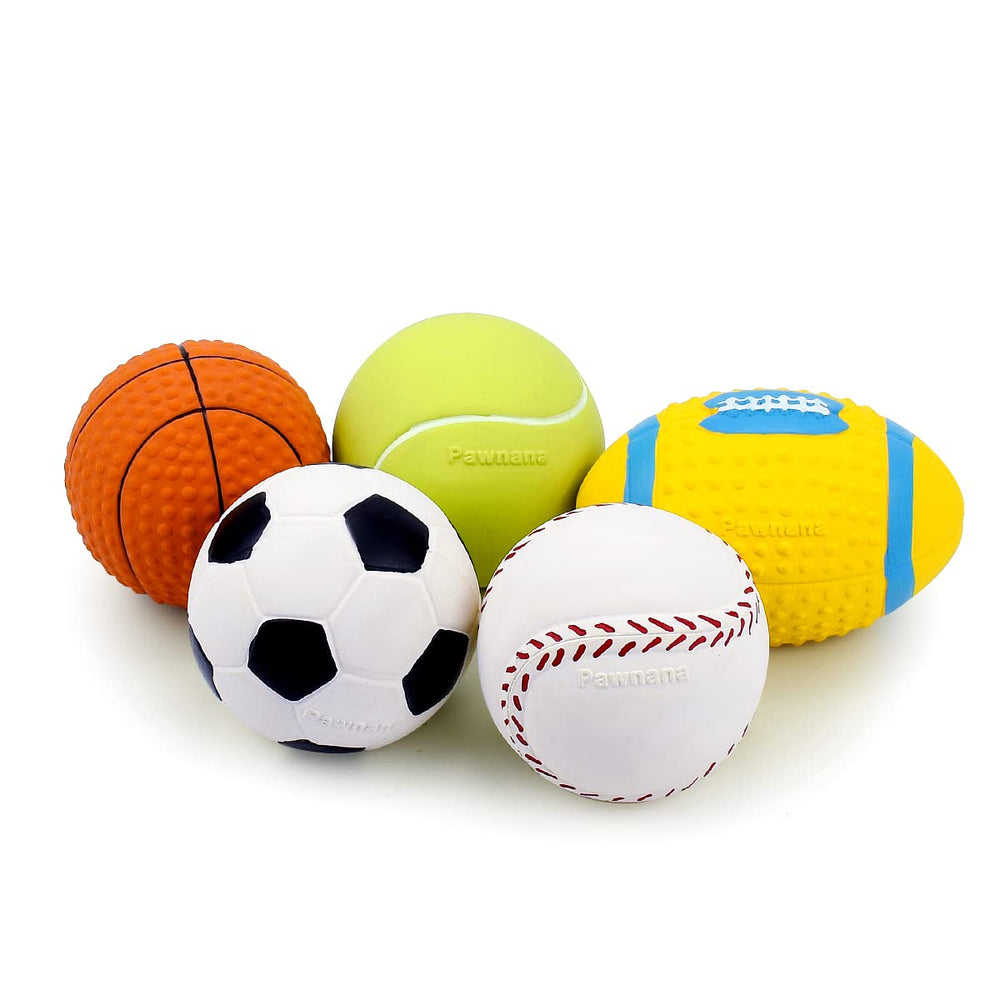 Jouet Pawdoer balle de basket sifflante pour chiots et petits chiens.