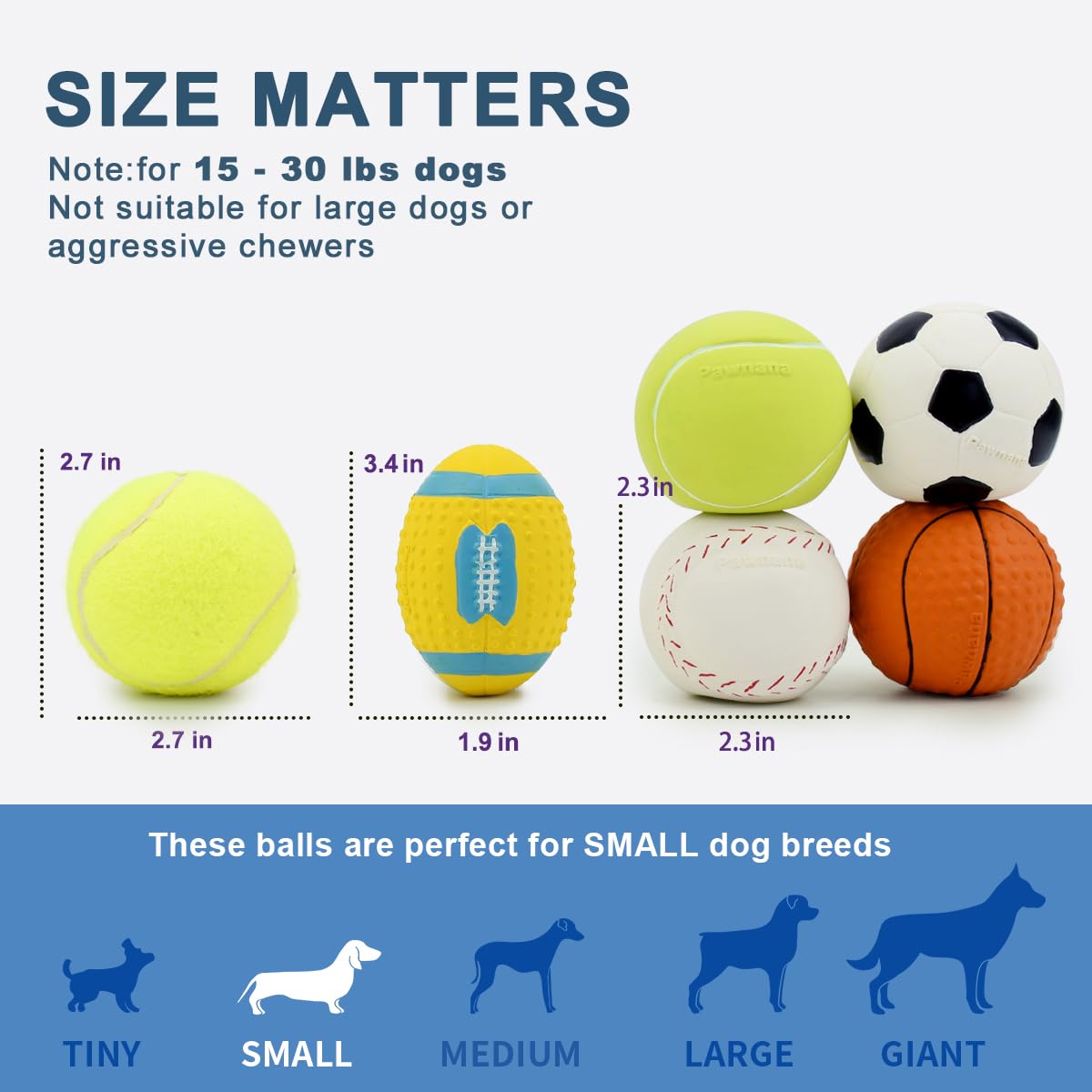 Jouet Pawdoer ballon de foot sifflant pour chiens.