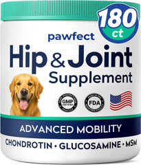 PAWFECTCHEW boîte bouchées glucosamine pour articulations des chiens.