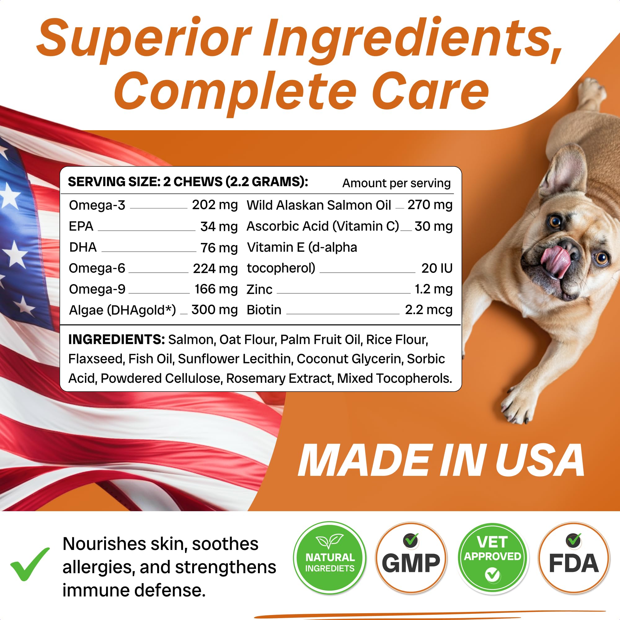 PAWFECTCHEW poisson saumon pour poil brillant et peau confortable.