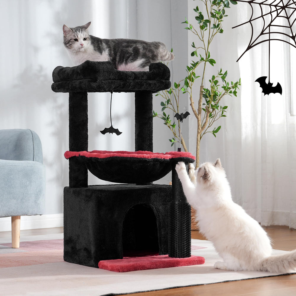 Pawfessor Arbre chat gothique 32 pouces montage simple et support fiable.