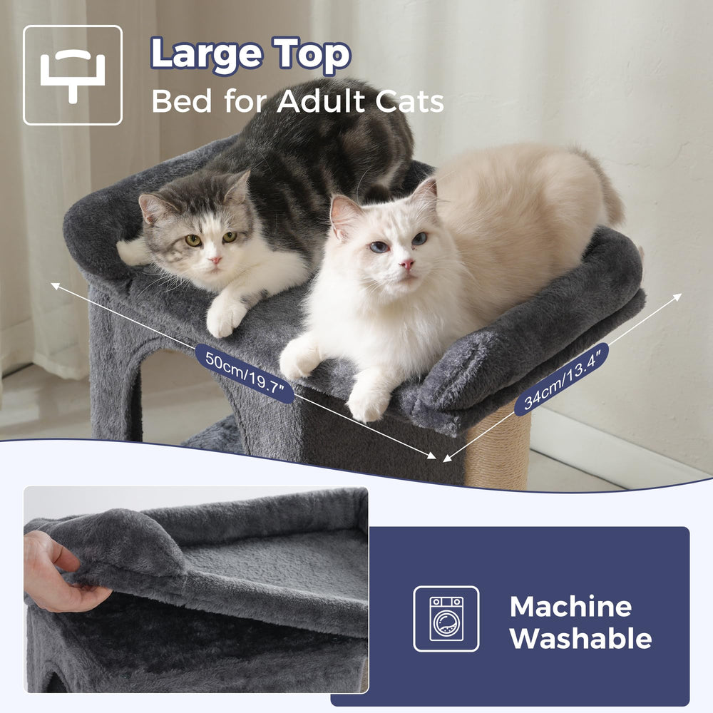Pawfessor arbre-chat poteau sisal griffes: poteaux en sisal favorisant étirement et entretien des griffes.