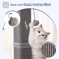 Pawfessor sisal 100% naturel, surface de griffage durable pour chats.