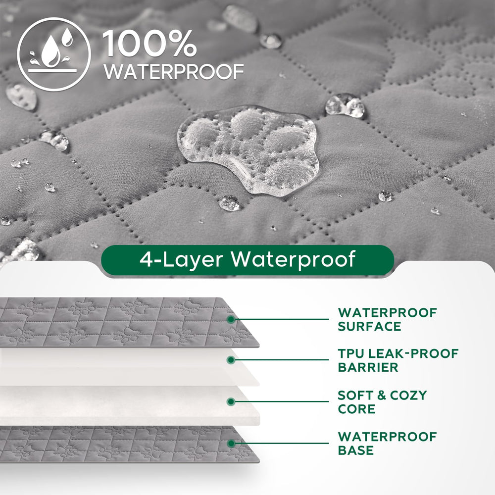 PAWFINITY bords renforcés et tissu résistant pour meubles gris.