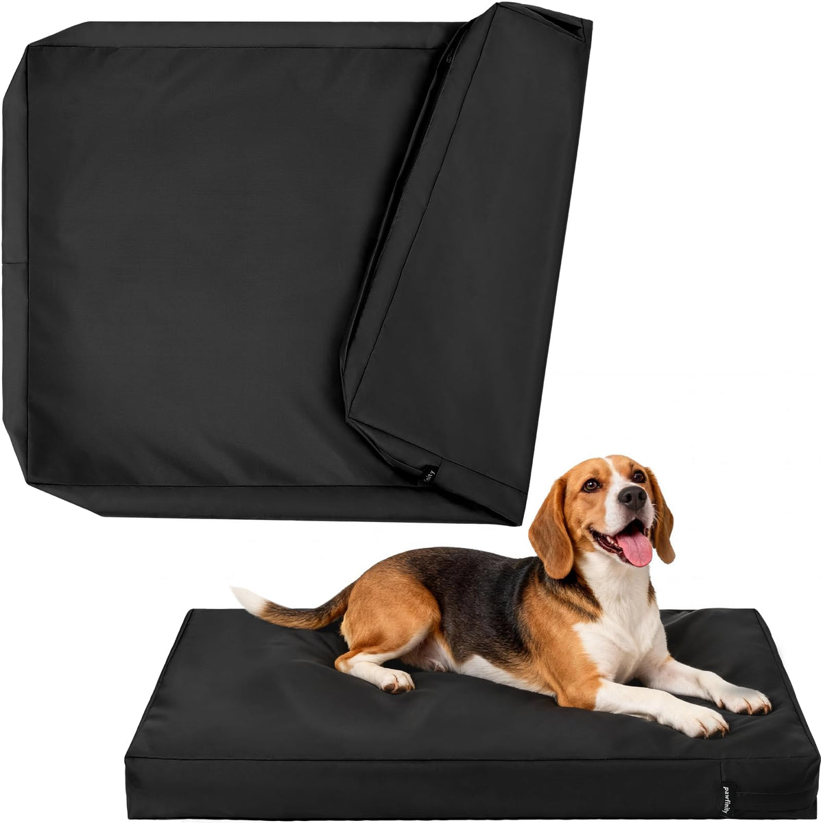 PAWFINITY housse lit chien imperméable noir sur caisse 36 pouces, protège le lit