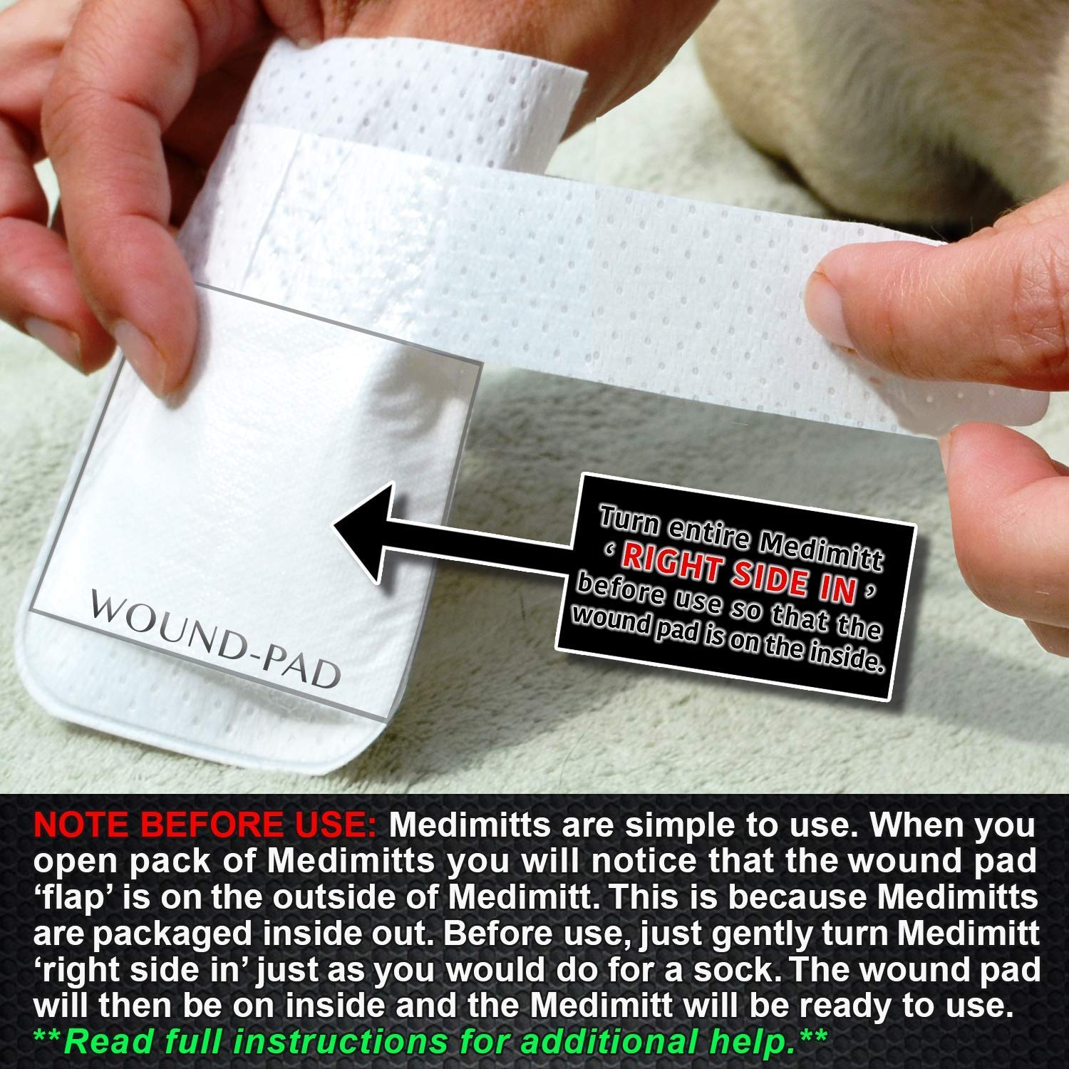 Bandages PawFlex Medimitt imperméables et durables pour l'extérieur