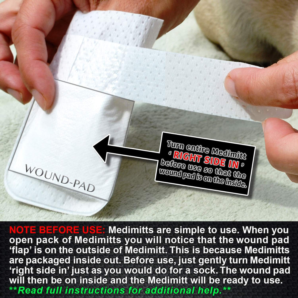 PawFlex Medimitt bandage patte animaux, solution pratique pour soigner les petites blessures au quotidien.