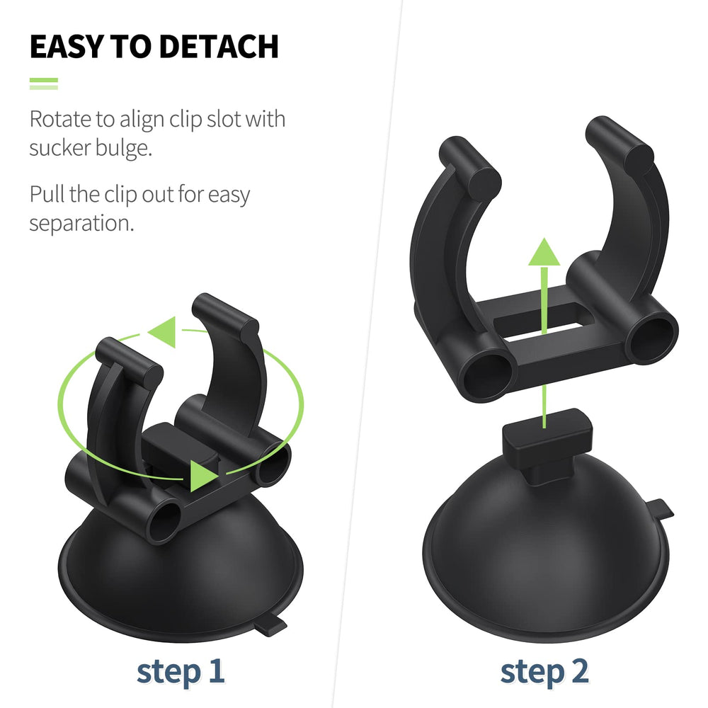 Pawfly ventouses adhérant au verre, pose stable et discrète.