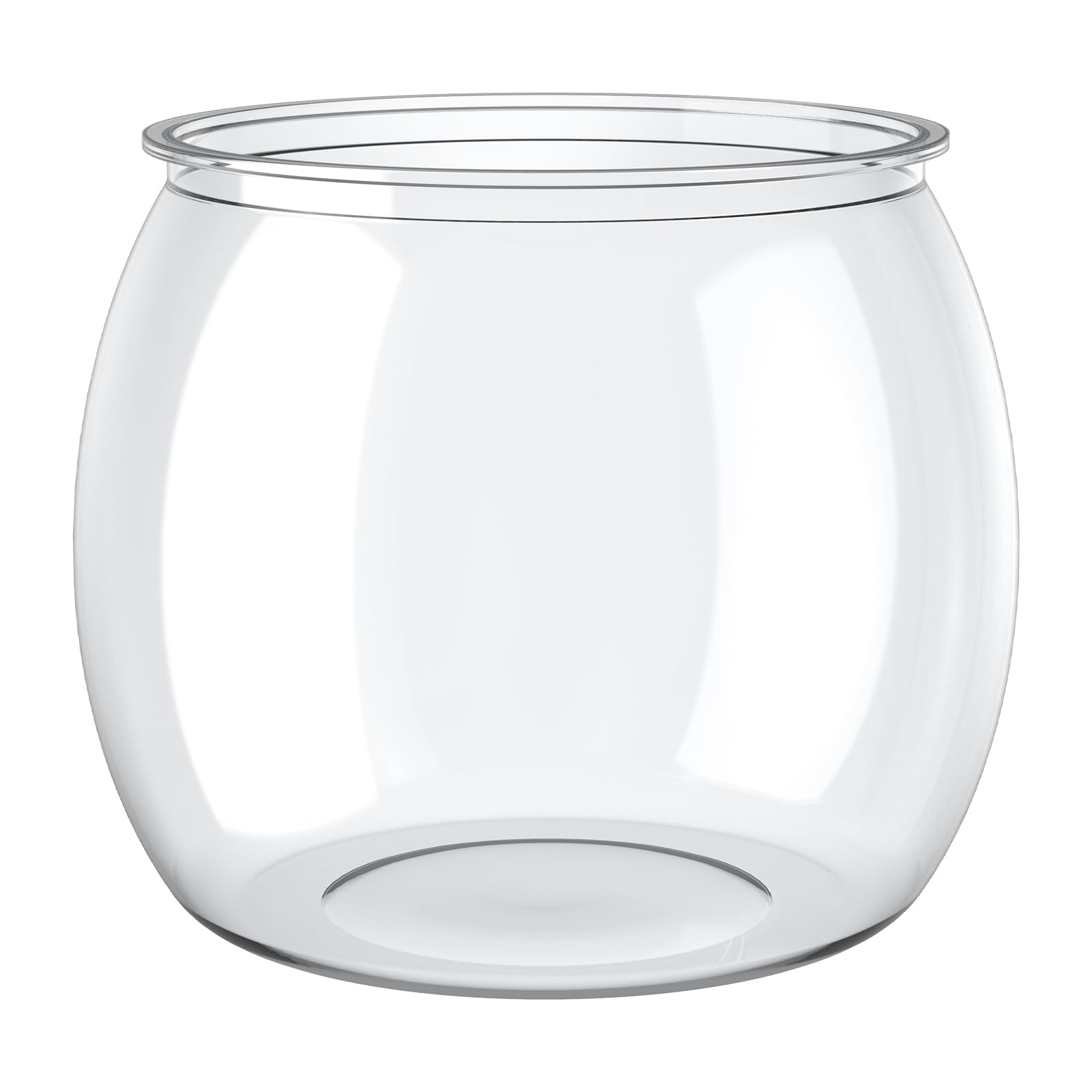 Pawfly bocal poisson plastique 0,5 gal rond, vision claire pour observer les poissons.