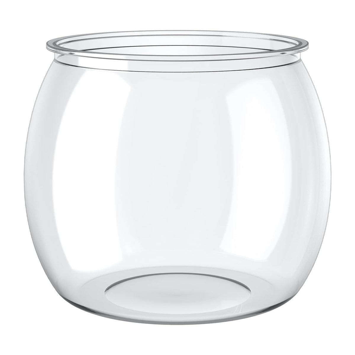 Pawfly bocal poisson plastique 0,5 gal rond, vision claire pour observer les poissons.