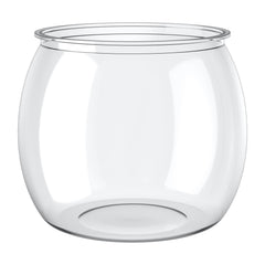 Pawfly bocal poisson plastique 0,5 gal rond, vision claire pour observer les poissons.