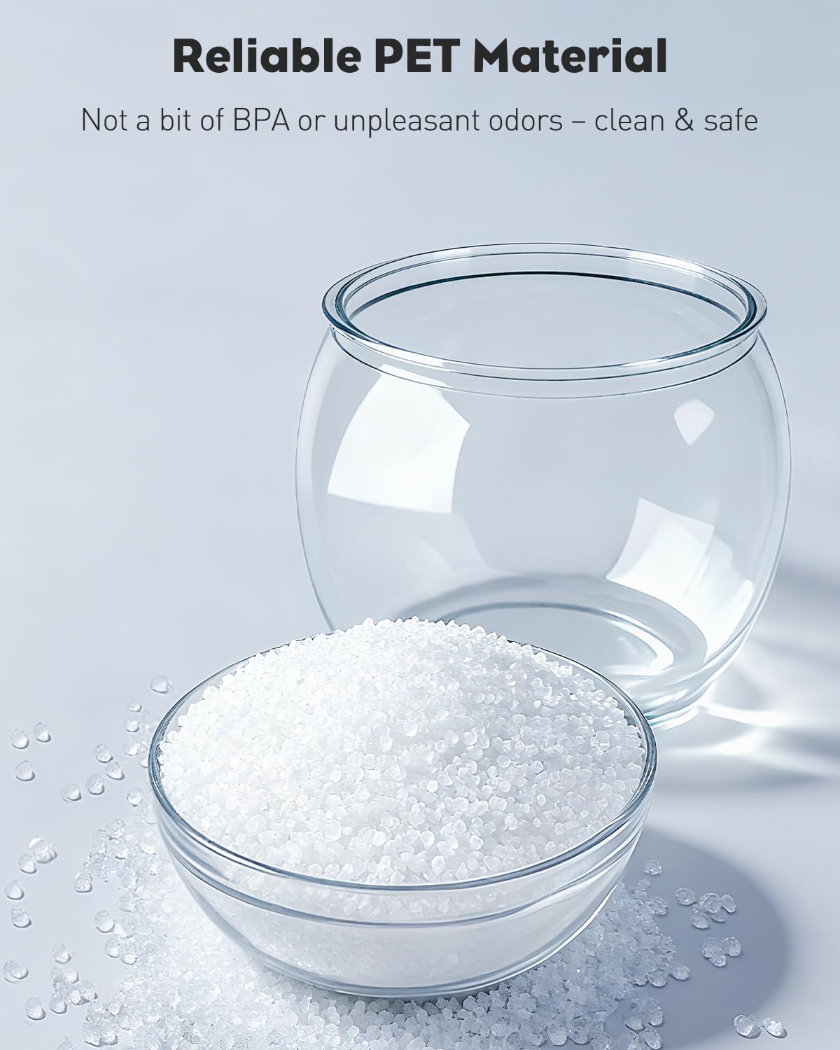 Pawfly bocal poisson plastique 0,5 gal, idéal pour bettas et petits poissons.