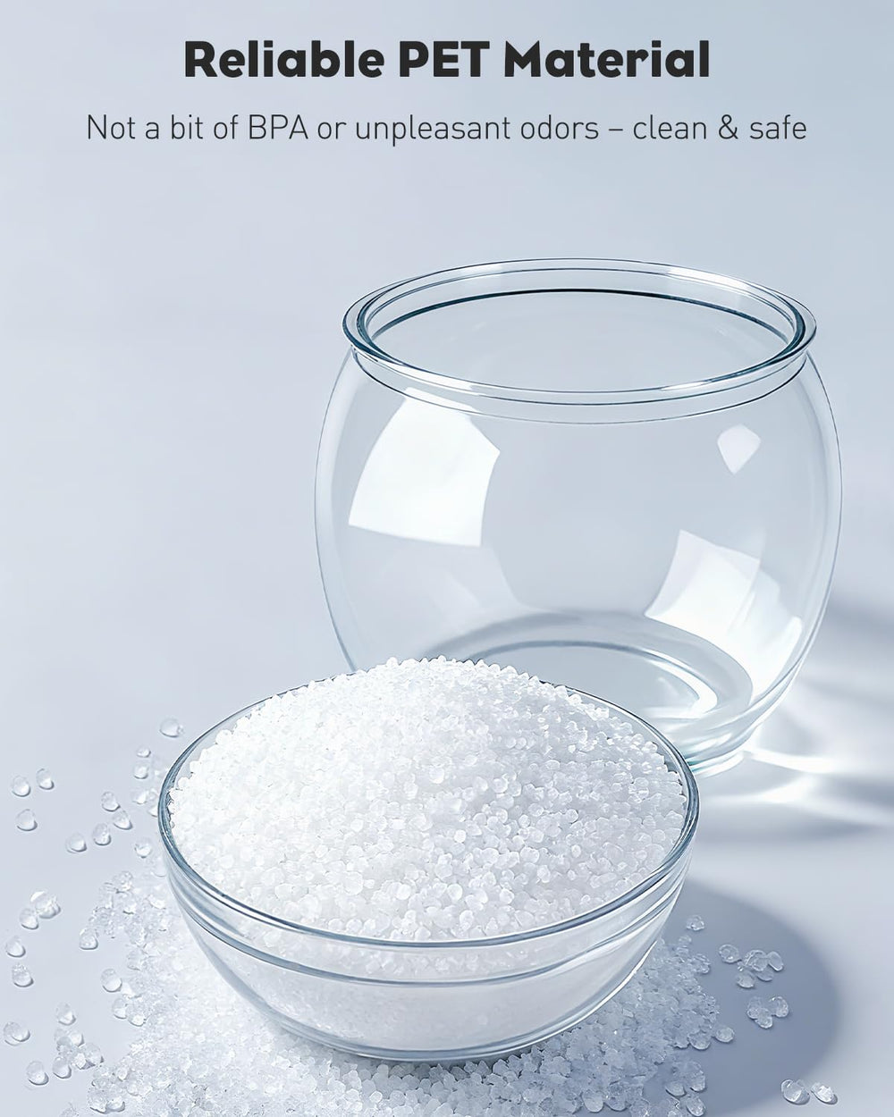 Pawfly bocal poisson plastique 0,5 gal, idéal pour bettas et petits poissons.