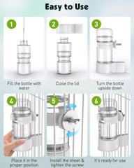 Abreuvoir Pawfly – installation rapide avec clip et vis pour cage.