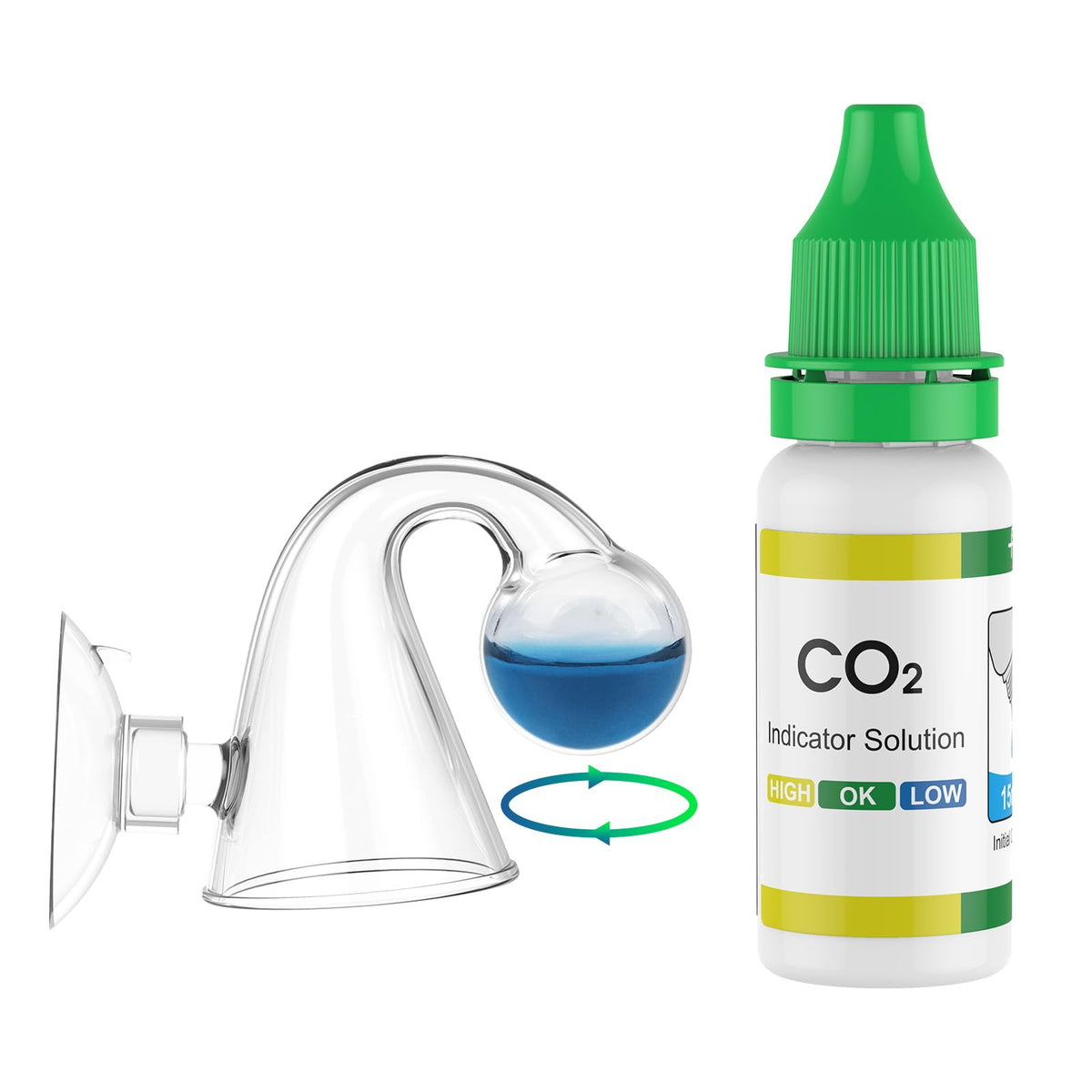 Pawfly kit contrôle CO2 goutte: aperçu pour surveiller le CO2 dans un aquarium planté.
