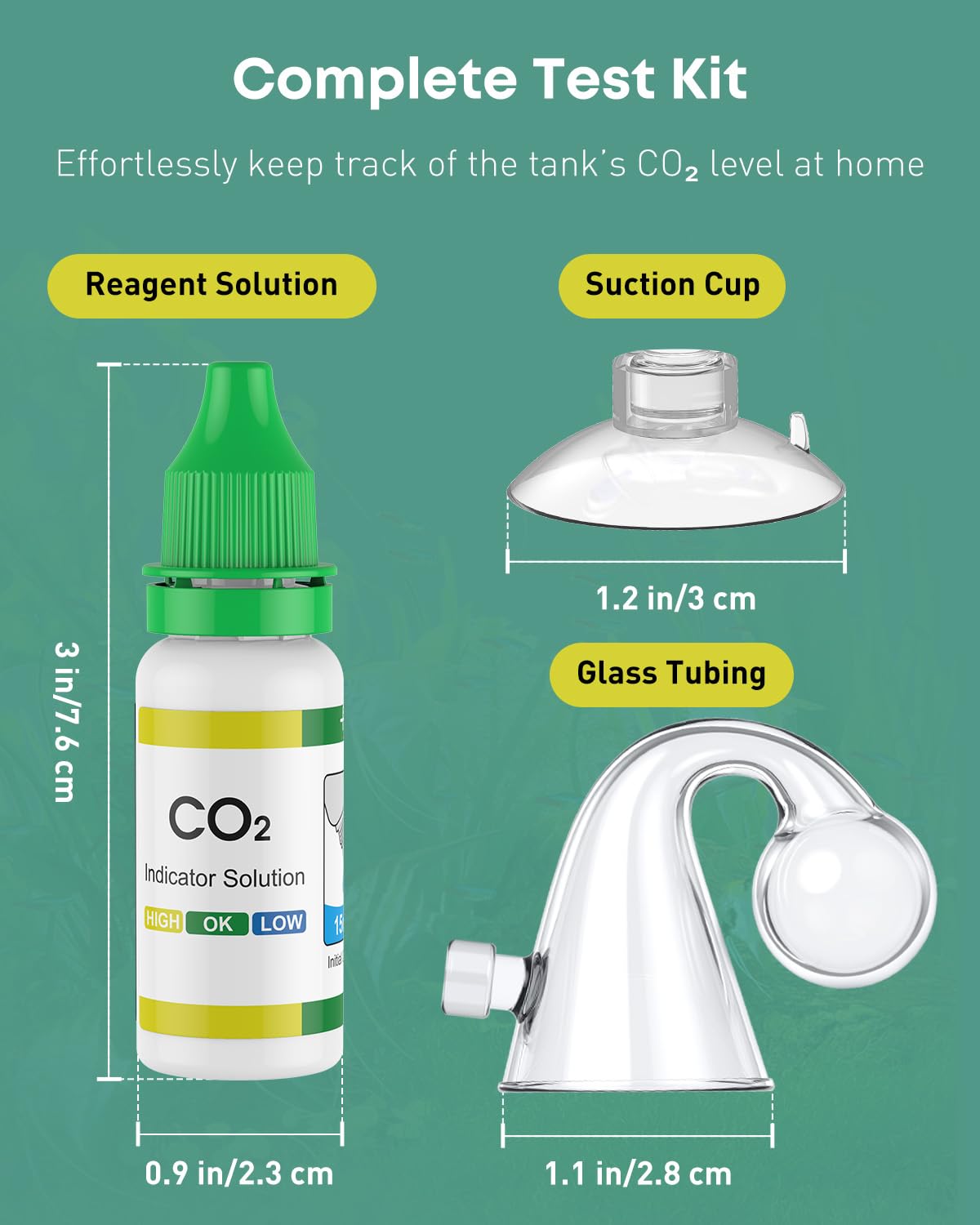 Pawfly ventouses CO2 aquarium: fixation robuste sur la paroi du bac.