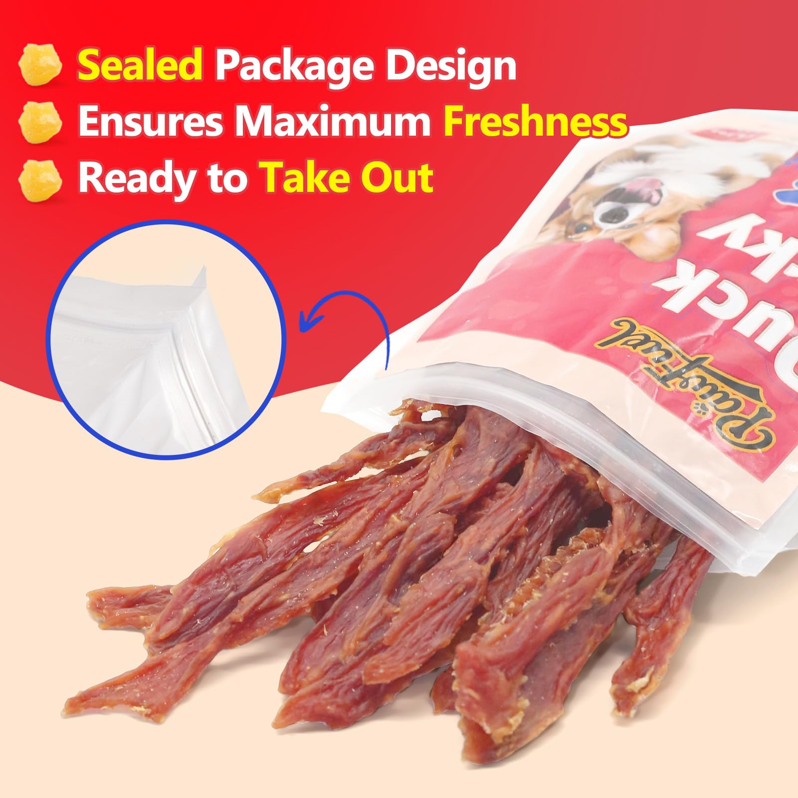 PawFuel Canard Séché - paquet 14oz : portions pratiques