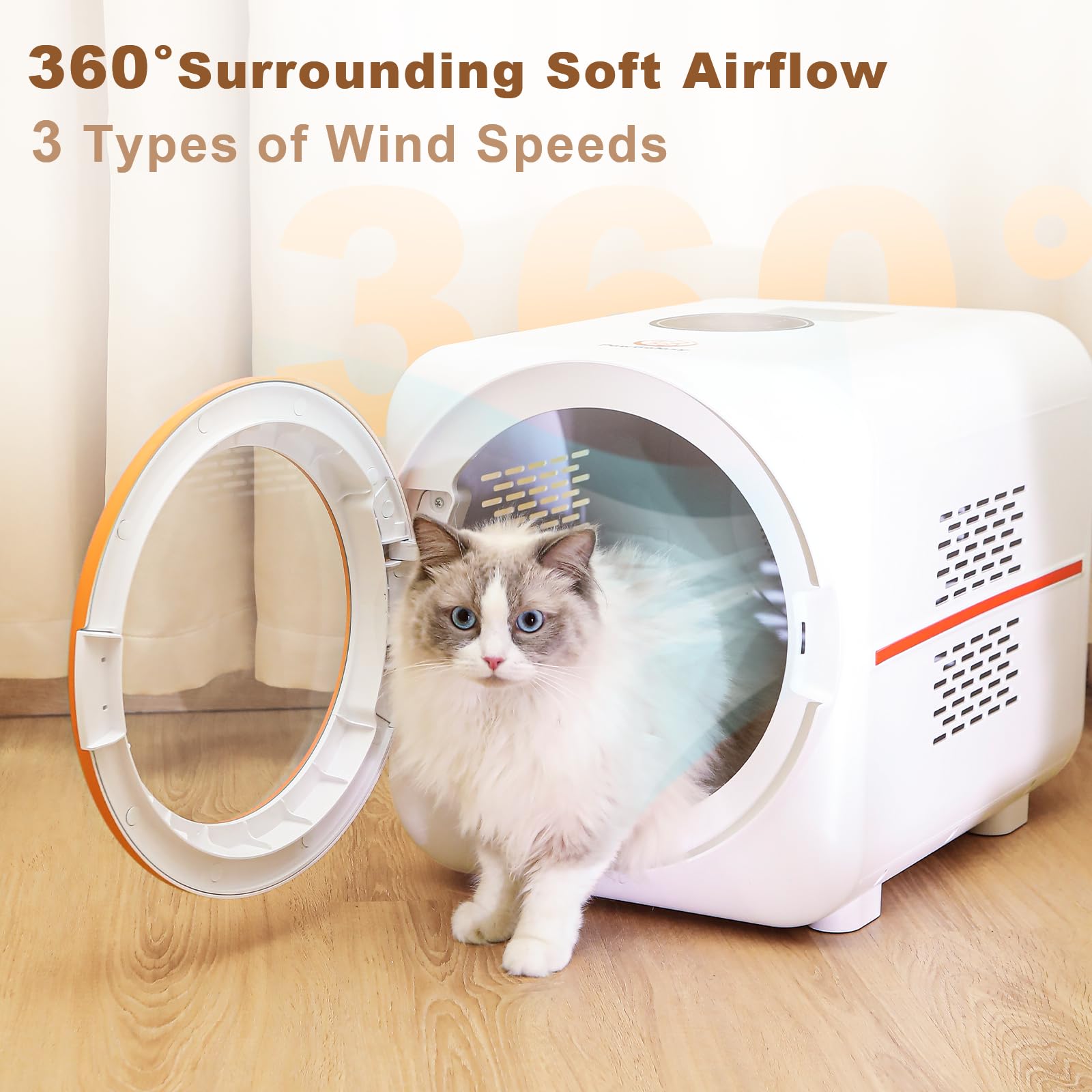 PawGalaxy Box contrôle-tactile température pour personnaliser le séchage selon le pelage.