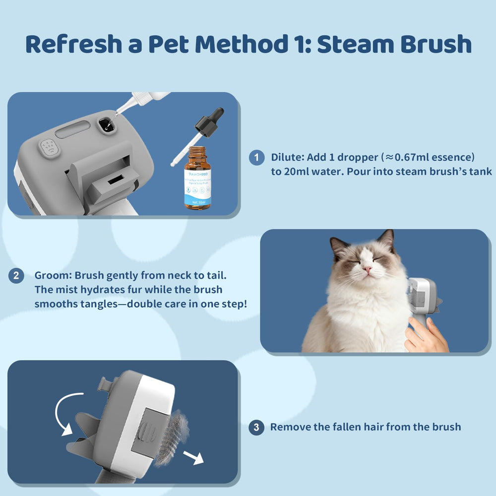 Pawimood brosse vapeur pour soin renforcé du pelage.
