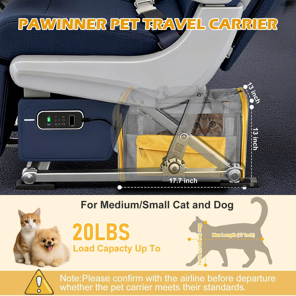 Pawinner porte-chat capacité jusqu’à 20 livres, pratique pour petits chiens et chats.