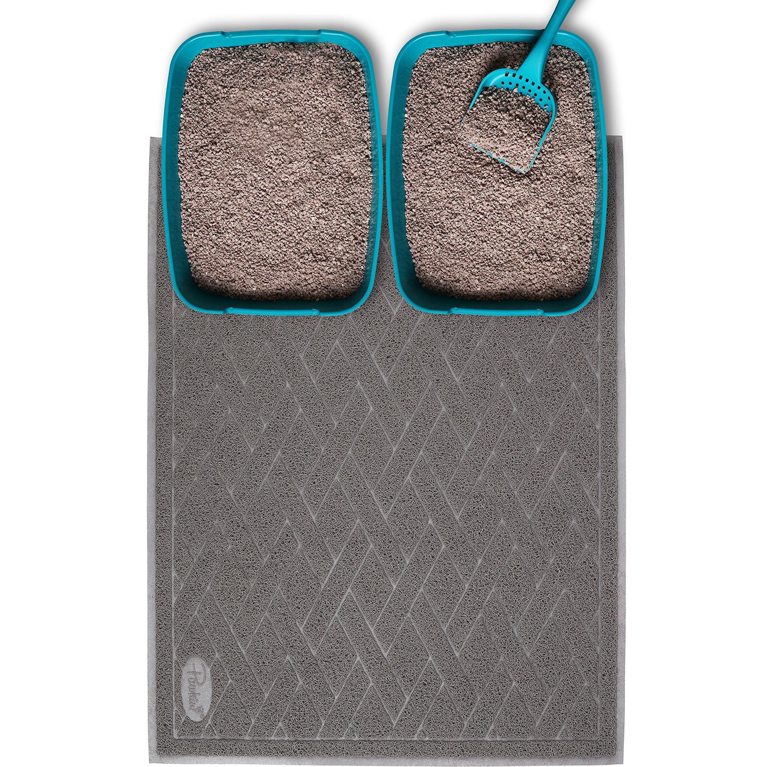 Pawkin Tapis Litière Chat Jumbo XX-Large, vue générale, protège le sol des éclaboussures.