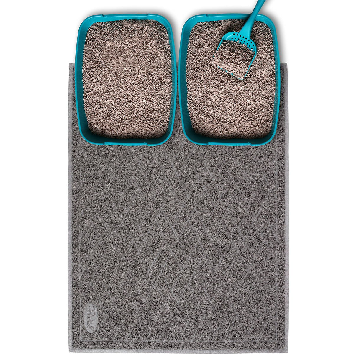 Pawkin Tapis Litière Chat Jumbo XX-Large, vue générale, protège le sol des éclaboussures.