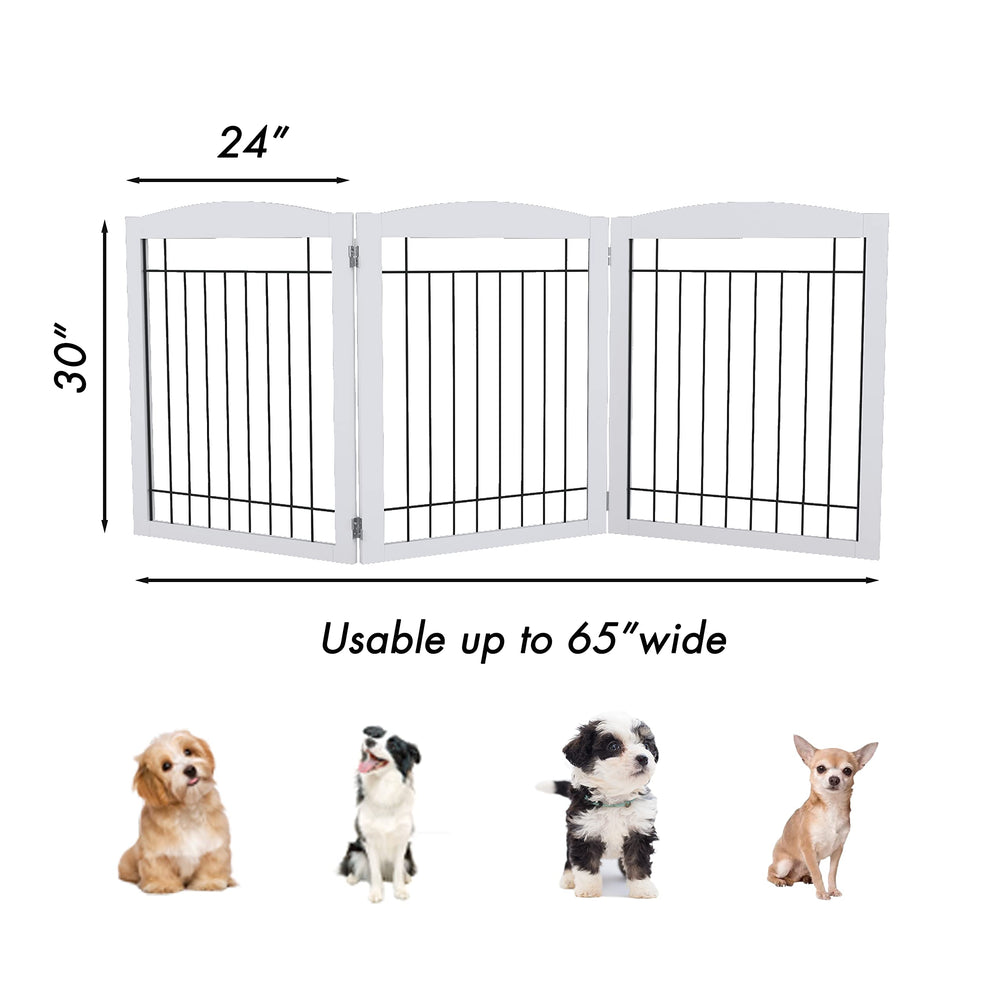 PAWLAND barrière chien double porte pour passage facile et sécurisé