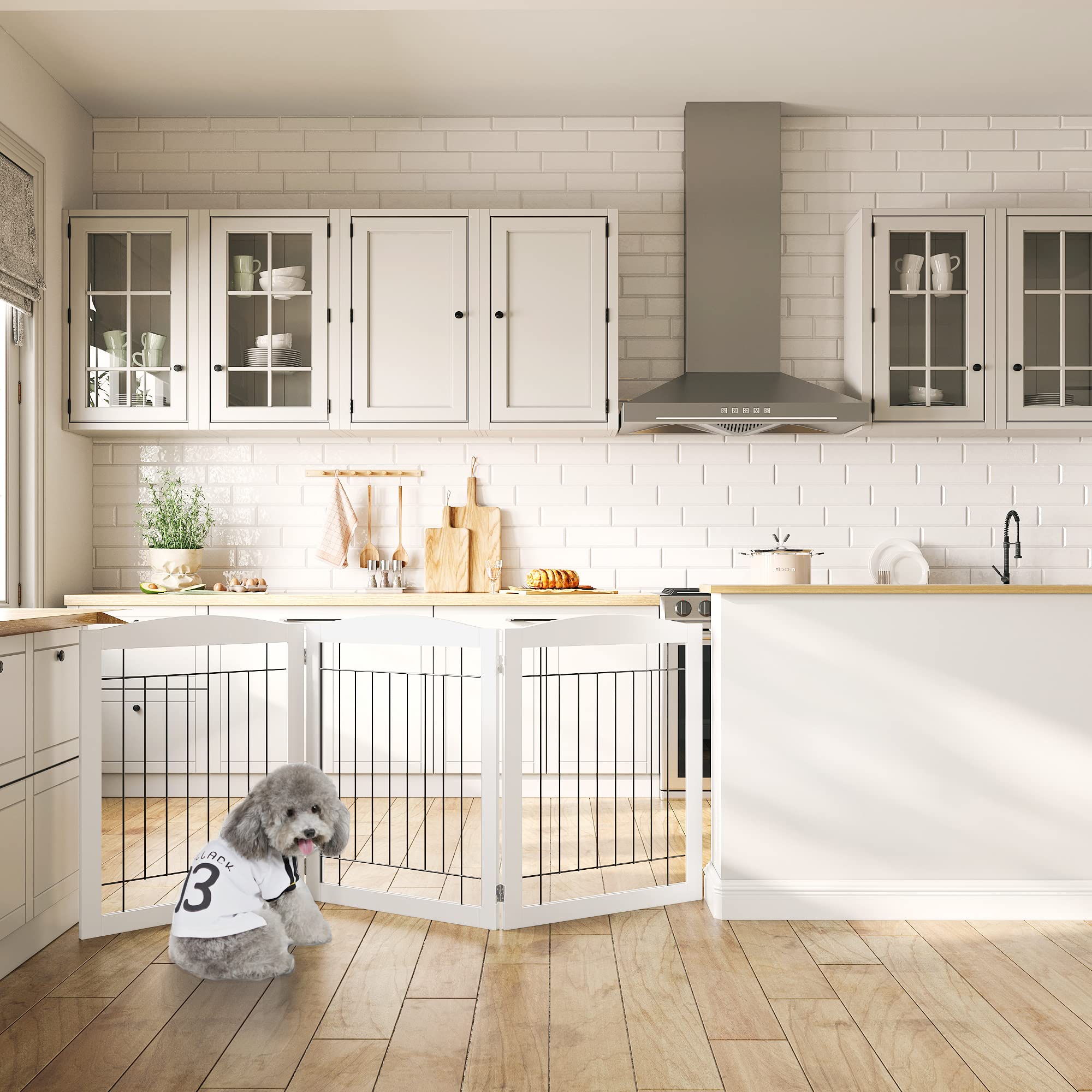 Panneaux pliants et cadre bois PAWLAND, rangement compact et pratique