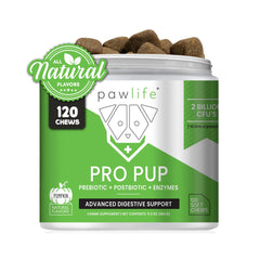 Pawlife Probiotiques pour chiens, bouchée saveur potiron pour la digestion.