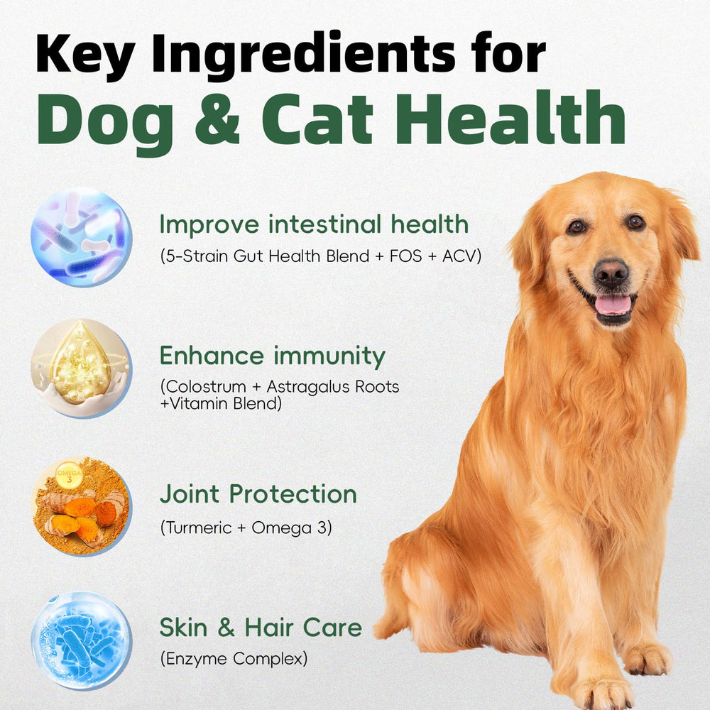 Pawlooza Probiotiques chien: apaisement des grattages et irritations cutanées.