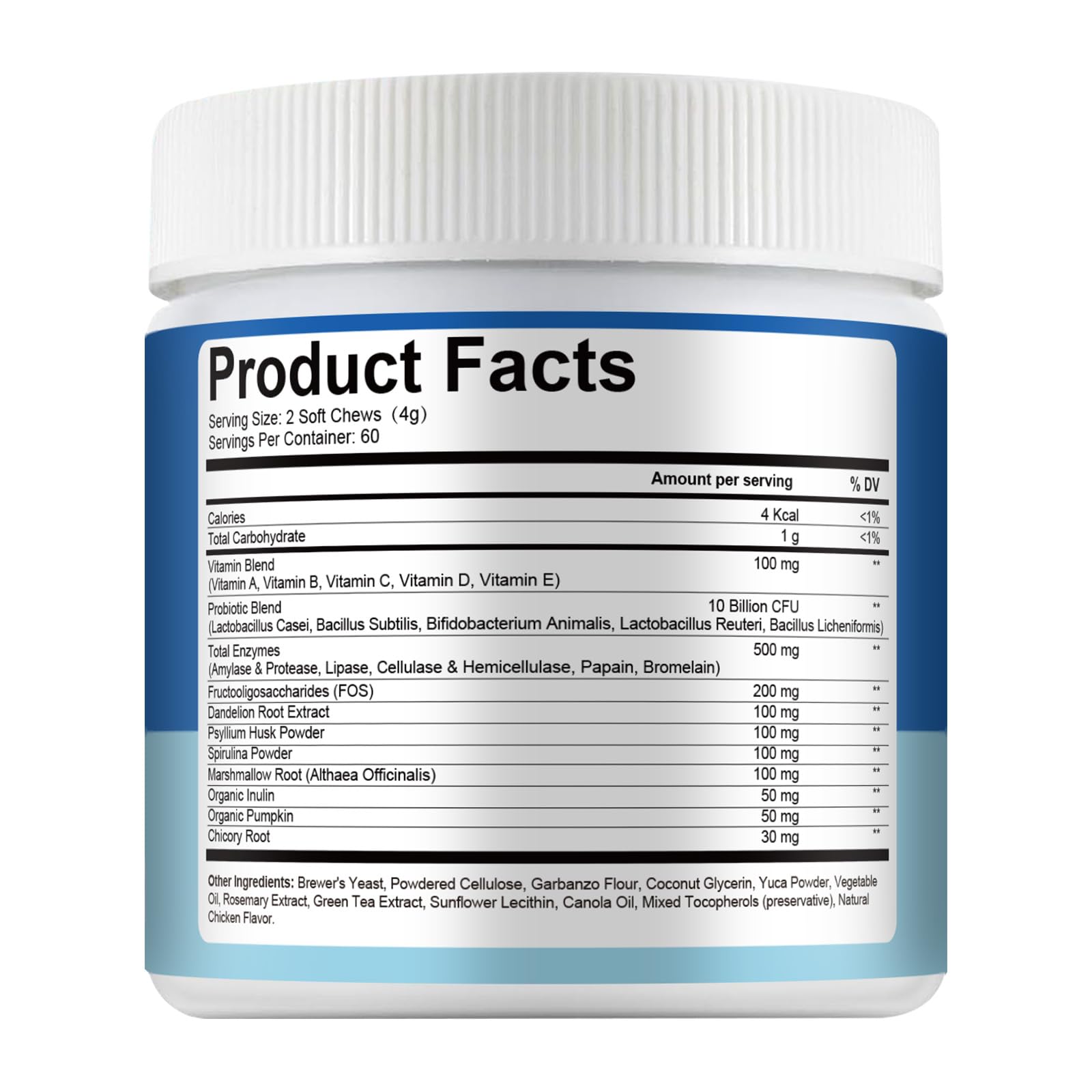 Pawlooza Probiotiques chiens – dosage facile sur nourriture quotidienne.