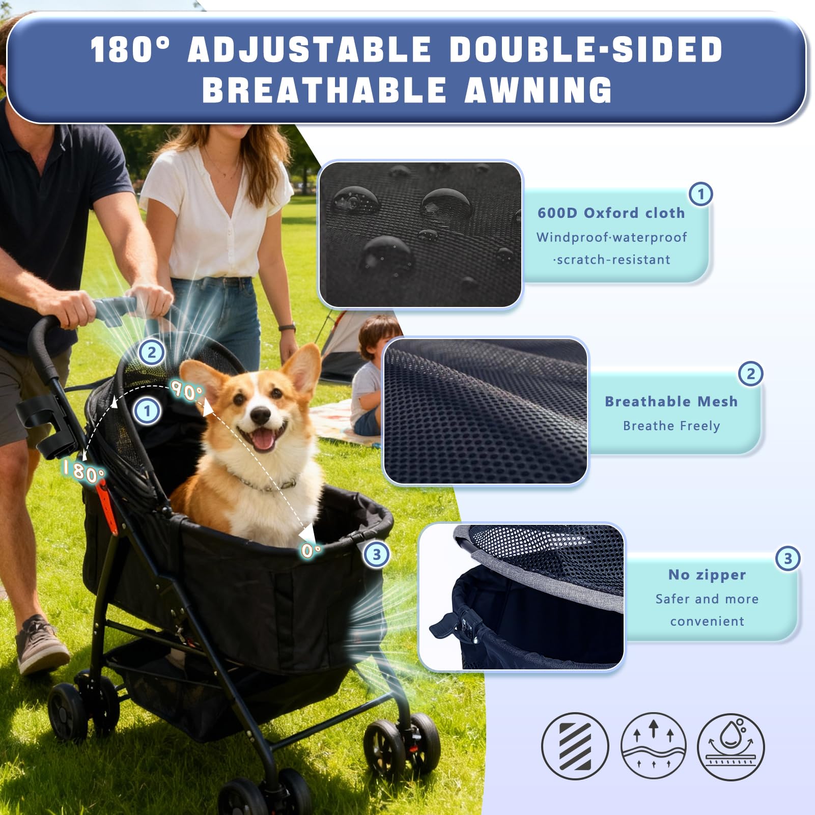 PawLuxe conception 4-en-1: polyvalence pour promenade, voyage et domicile.