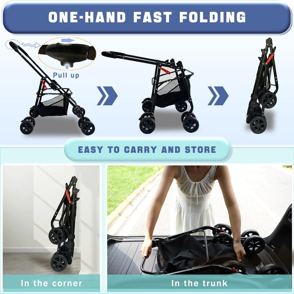 PawLuxe roues antidérapantes: passage fluide sur tous terrains.