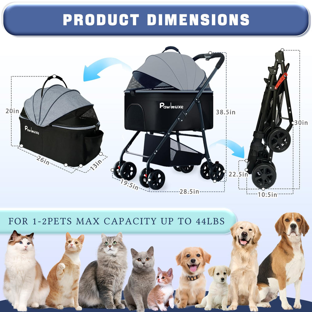 PawLuxe siège-auto détachable: transition rapide entre voiture et balade.