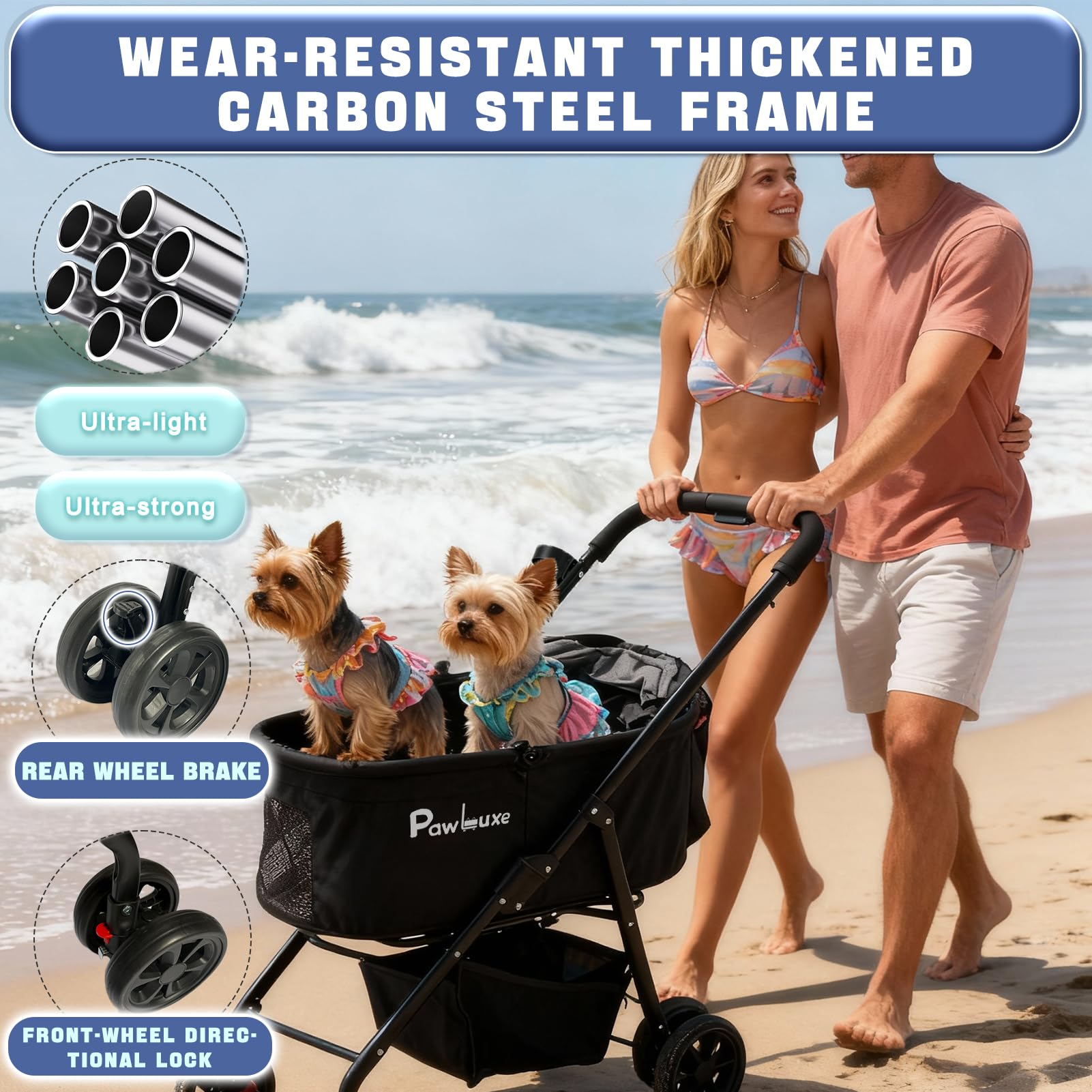 PawLuxe toit-maille: vue dégagée et air frais pendant l’usage.