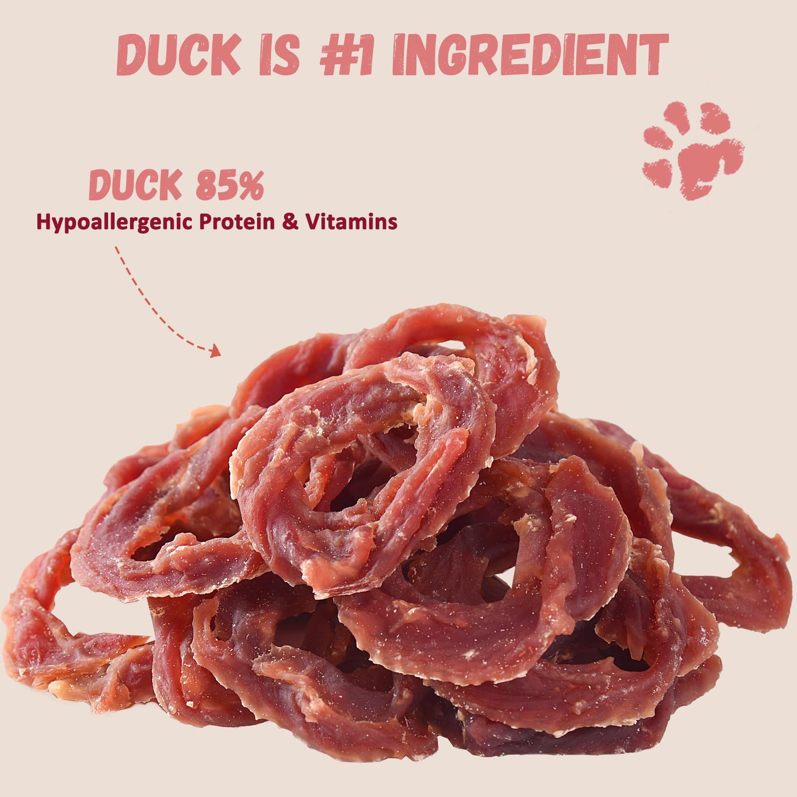 Texture ferme des anneaux canard Pawmate, parfait pour mâcher.