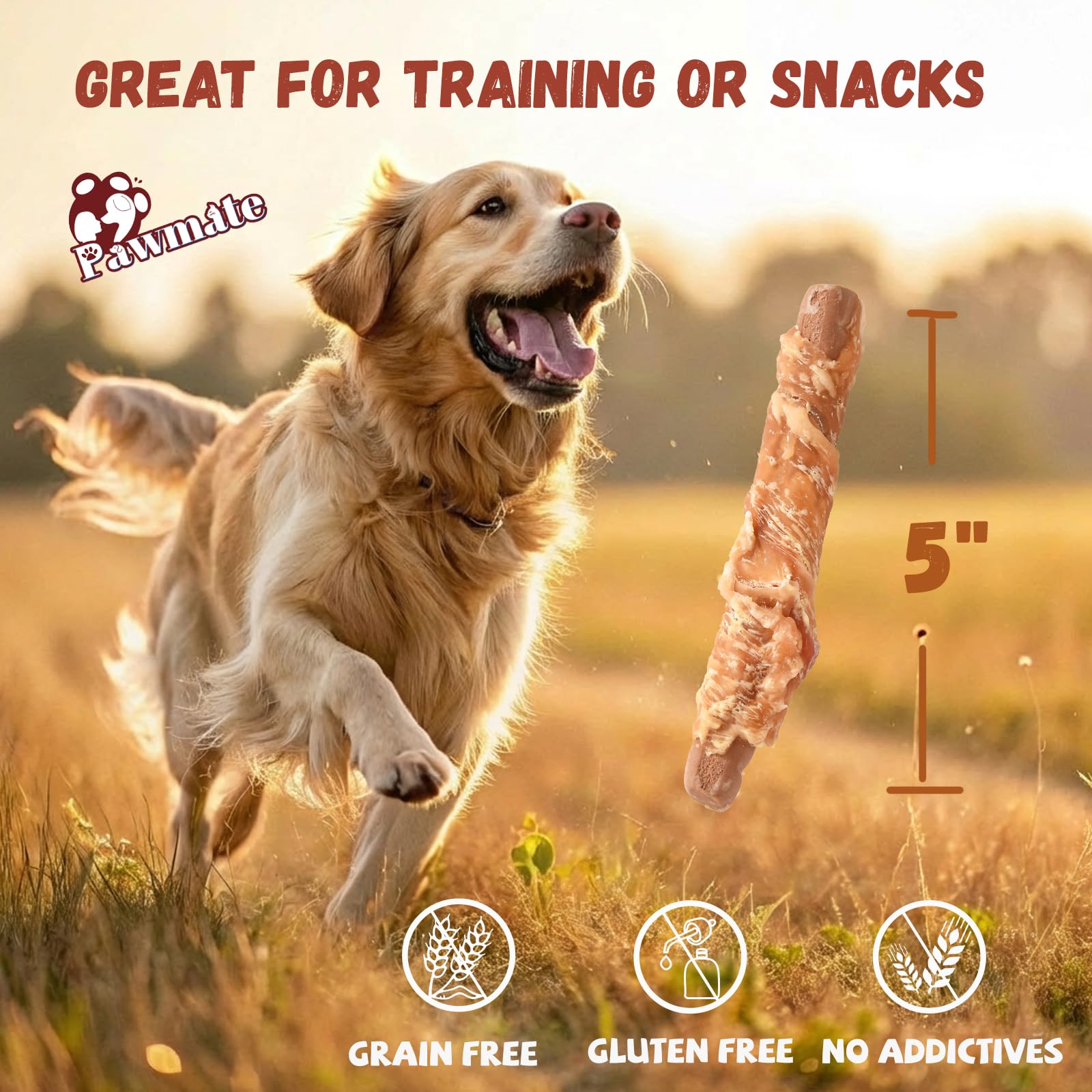 Pawmate baton sans cereales poulet: option légère et pratique.