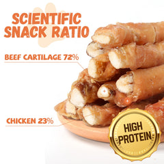 Friandise Pawmate sans cuir: cartilage boeuf et poulet, prise facile