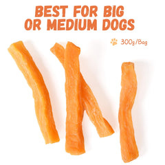 Pawmate chien mange croquettes patate douce, plaisir gourmand et nourrissant.