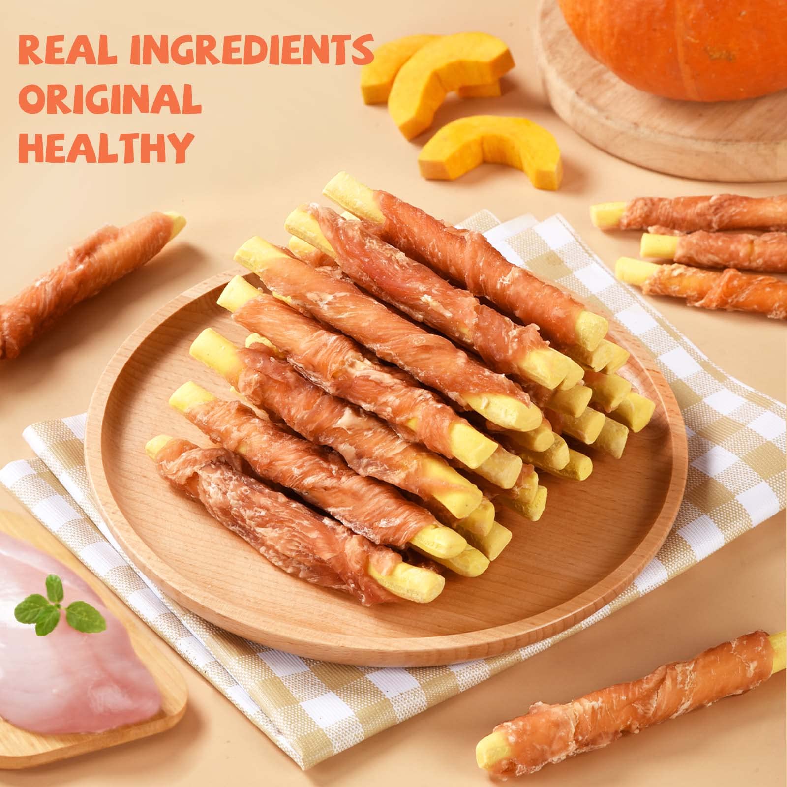 Pawmate Détail Biscuit Poulet Citrouille — bouchée idéale pour récompense rapide.