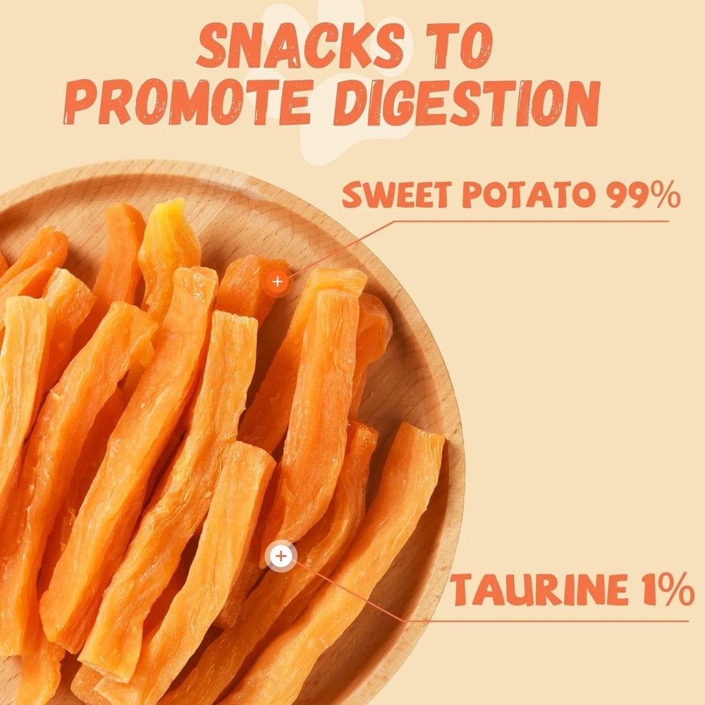 Pawmate texture croquettes patate douce, friandise tendre et appétente.