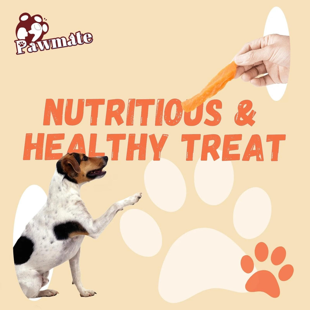 Pawmate friandise entraînement patate douce, récompense pratique et savoureuse.