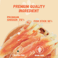 Pawmate gourmande poulet-cod: friandise protéinée et savoureuse pour chiens.