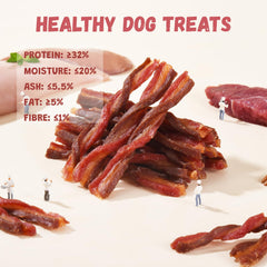 Pawmate ingrédients qualité humaine – récompense saine avec viande déshydratée.